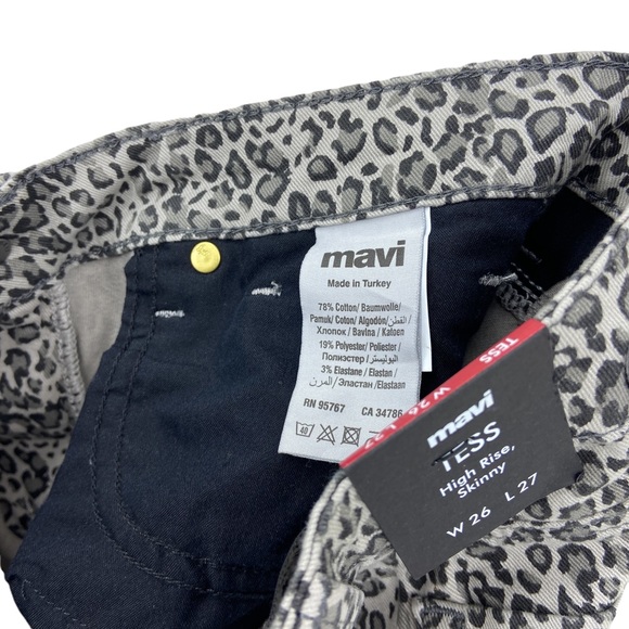 New MAVI Jeans Tess High Rise Skinny Cheetah Print Crop - Picture 7 of 8